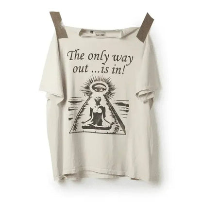 Gallery Dept. Work in Progress Only Way Out Tee Vintage White